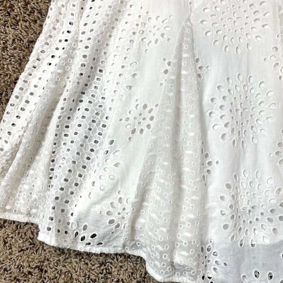 Sundance Jasper Springs White Embroidered Eyelet Dress Size 10 Asymmetrical - Picture 5 of 8